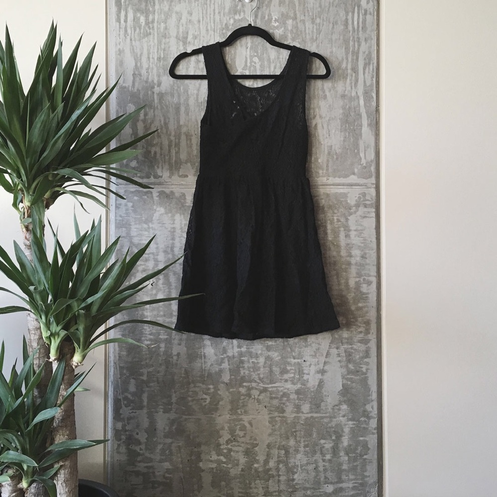 Black Lace Tank / Sleeveless Dress